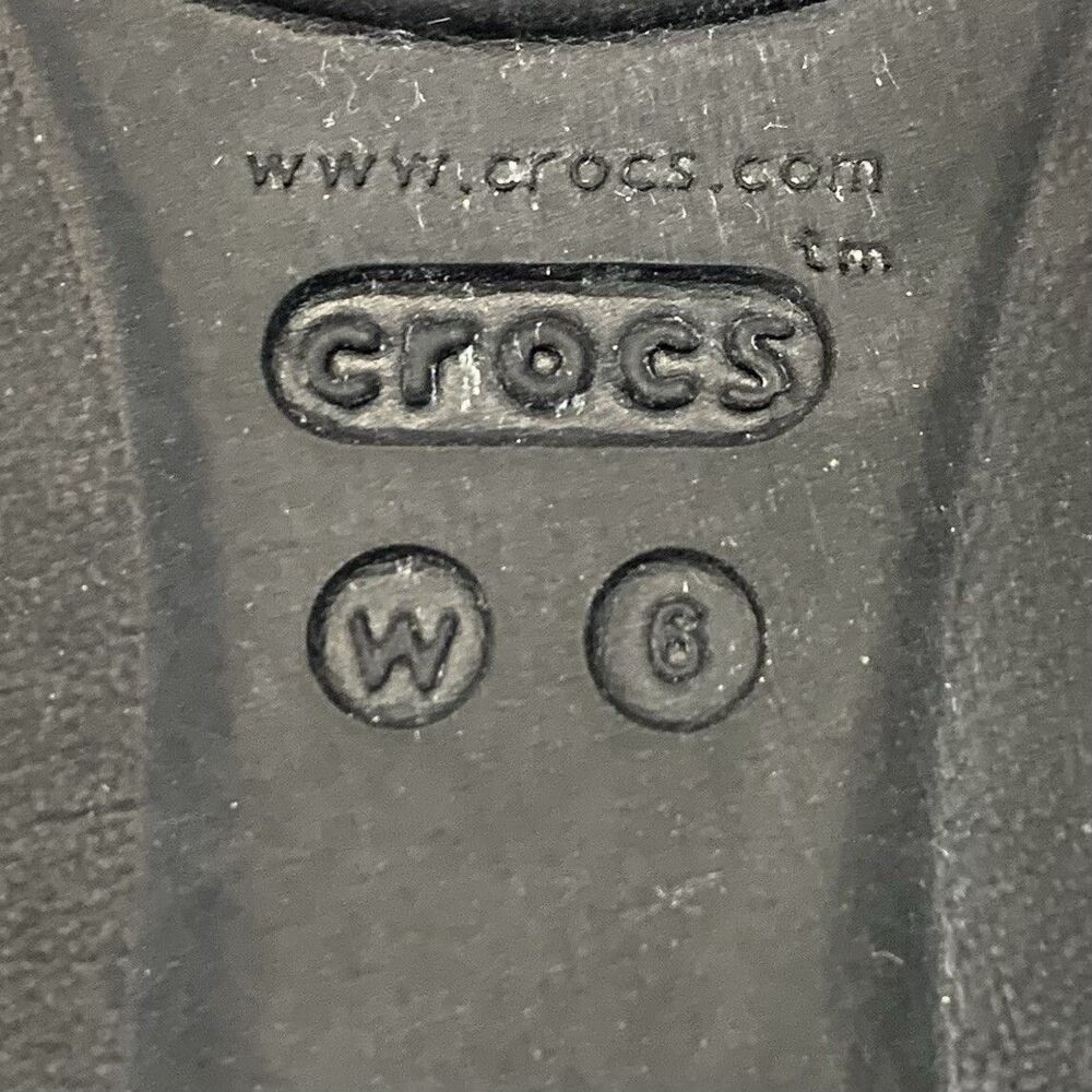 Crocs Iconic Comfort Classic Clogs Women’s 6 Black Banyan Slip On - Picture 6 of 6
